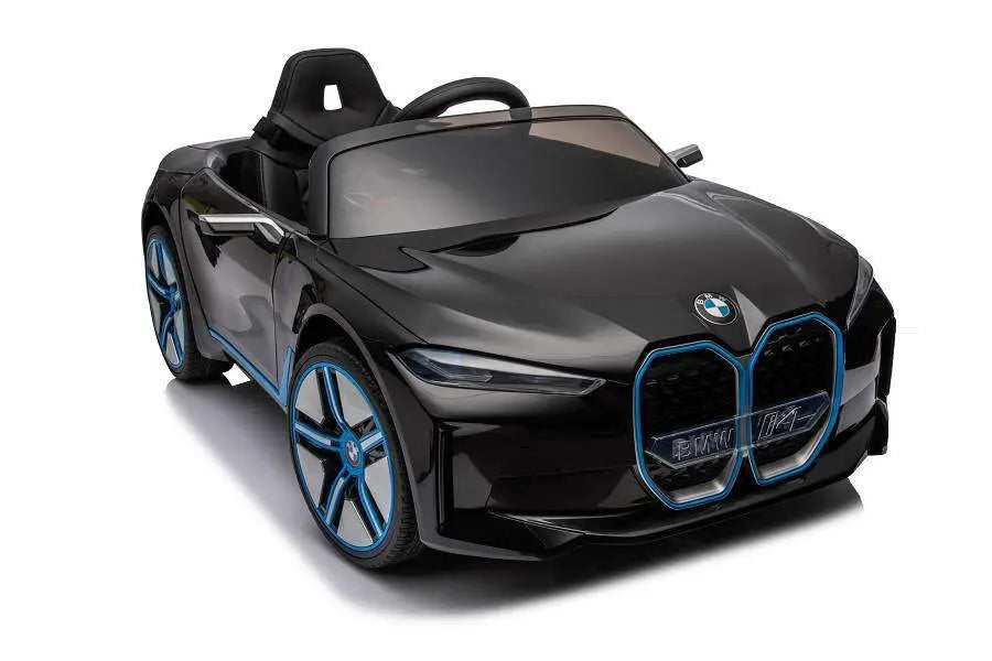 BMW i4 Kinder Elektrofahrzeug – 12V, Leder, EVA, Fernbedienung, LED, Lizenziert