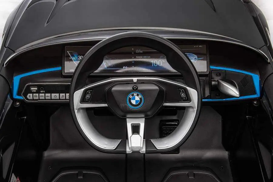BMW i4 Kinder Elektrofahrzeug – 12V, Leder, EVA, Fernbedienung, LED, Lizenziert