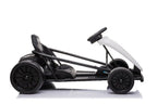 Kinder Elektro Drift GoKart in Weiß – Kart mit 2 Motoren, 10km/h, LED, Musik, 24V