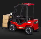 Elektro Gabelstapler Auto für Kinder 2x12V in Gelb oder Rot – Ledersitz, EVA, Fernbedienung, Bluetooth