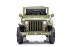 Jeep Kinder Elektroauto - 12V 4x35W in Grün mit MP3 Ledersitz Fernbedienung EVA Allrad