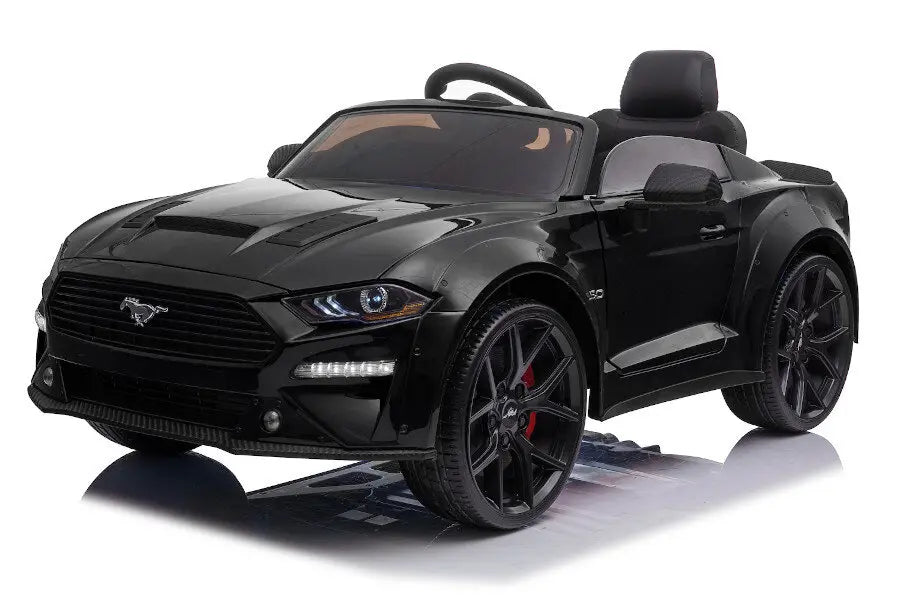 Ford Mustang Kinder Elektro Drift Fahrzeug 24V – Lizenziert mit Ledersitz, Fernbedienung, Bluetooth, 12Km/h