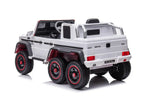 Mercedes G63 AMG 6x6 Kinder Elektroauto lizenziert in weiß oder schwarz – Leder, EVA, Fernbedienung, MP3