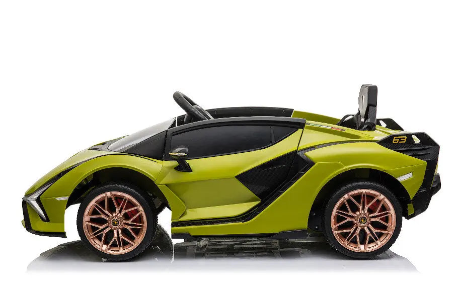 Lamborghini Sian Kinder Elektroauto - 12V, Fernbedienung, EVA, Leder, MP3