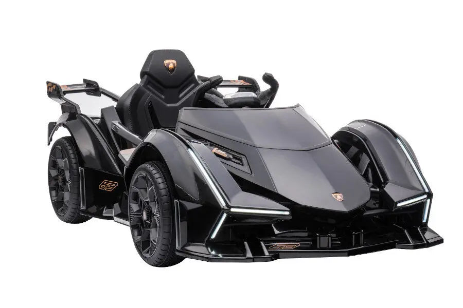 Lamborghini V12 Vision Gran Turismo Kinder Elektroauto – Lizenziert + RC, Leder