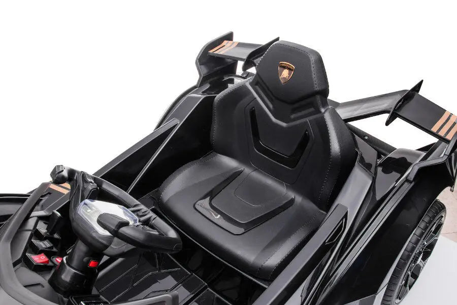 Lamborghini V12 Vision Gran Turismo Kinder Elektroauto – Lizenziert + RC, Leder