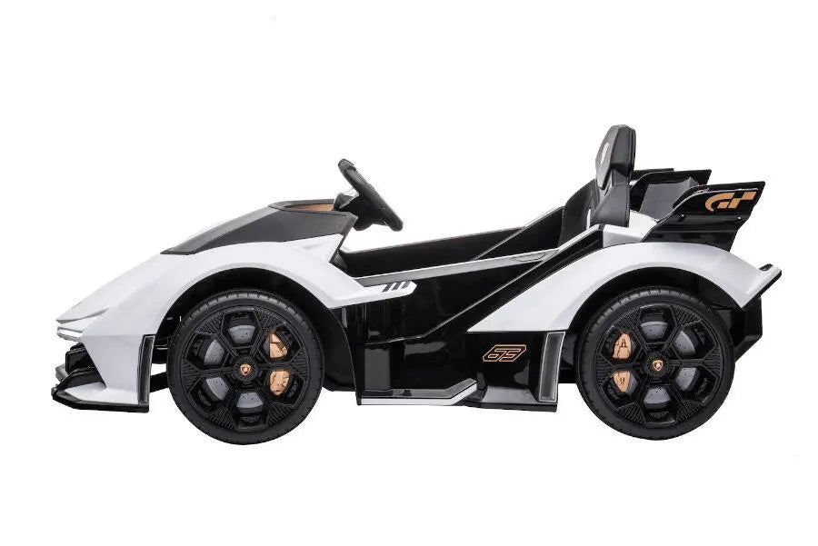Lamborghini V12 Vision Gran Turismo Kinder Elektroauto – Lizenziert + RC, Leder