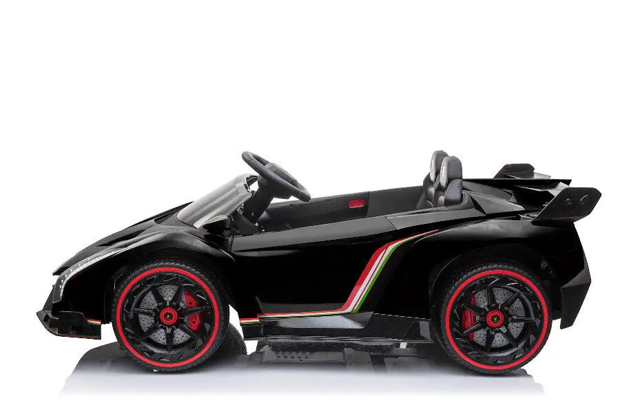 Lamborghini Veneno 2-Sitzer Kinder Elektroauto 4x12V – Lizenziert + Fernbedienung, Leder, EVA