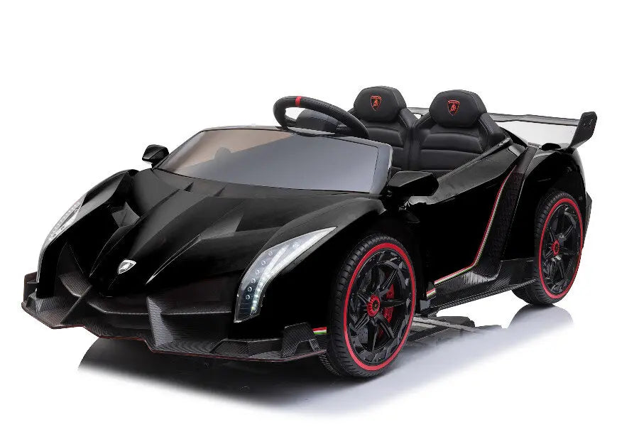 Lamborghini Veneno 2-Sitzer Kinder Elektroauto 4x12V – Lizenziert + Fernbedienung, Leder, EVA