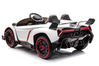 Lamborghini Veneno 2-Sitzer Kinder Elektroauto 4x12V – Lizenziert + Fernbedienung, Leder, EVA