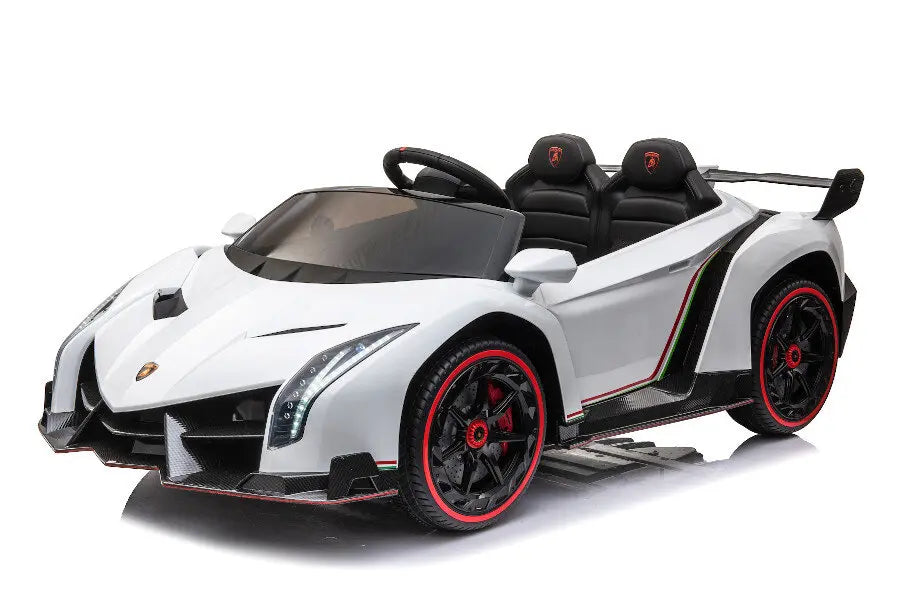 Lamborghini Veneno 2-Sitzer Kinder Elektroauto 4x12V – Lizenziert + Fernbedienung, Leder, EVA