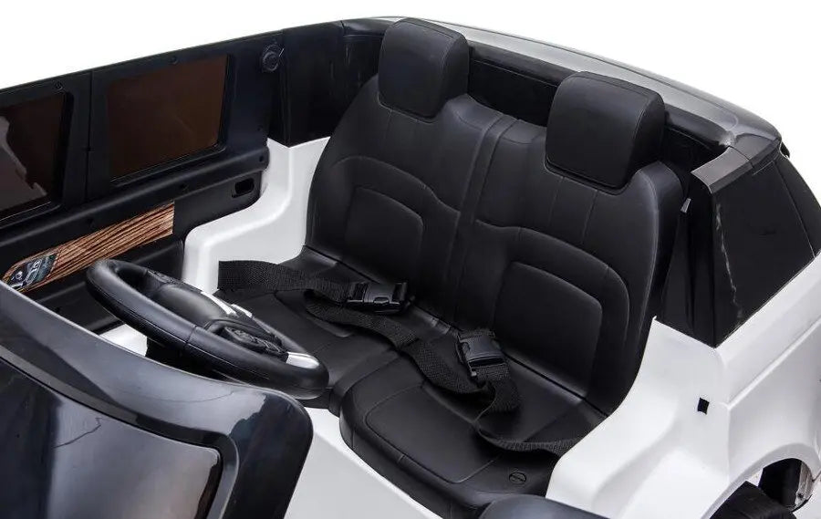 Land Rover Range Rover Kinder Elektroauto SUV in Schwarz – Doppelsitzer, Leder, Fernbedienung, Musik