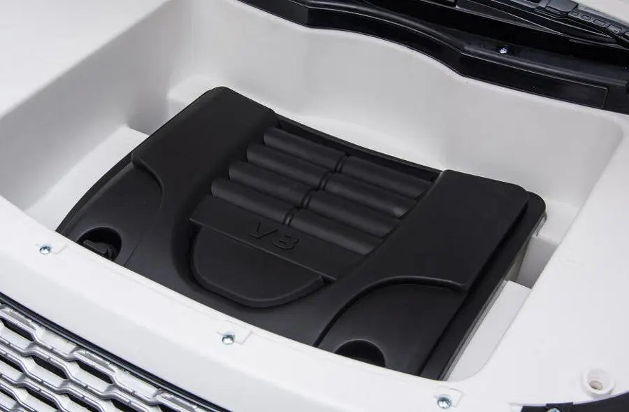 Land Rover Range Rover Kinder Elektroauto SUV in Schwarz – Doppelsitzer, Leder, Fernbedienung, Musik