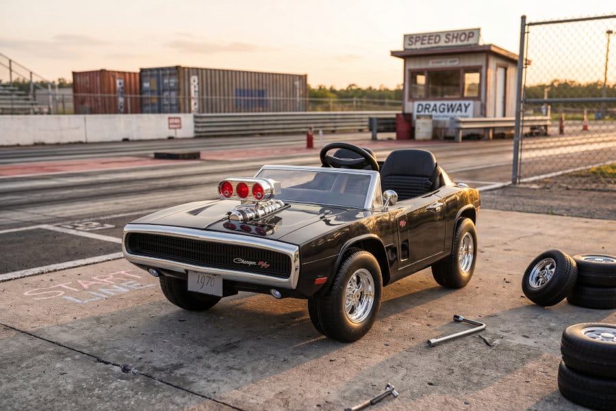 Dodge Charger 2-Sitzer Kinder Elektrofahrzeug 24V - lizenziert, MP3, Leder, EVA, Bluetooth