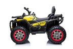 Kinder Elektroauto SUV Buggy 2-Sitzer in Gelb - 4x 24V, Musik, LED, EVA, Stoßdämpfer,