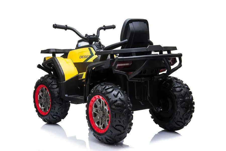 Kinder Elektroauto SUV Buggy 2-Sitzer in Gelb - 4x 24V, Musik, LED, EVA, Stoßdämpfer,