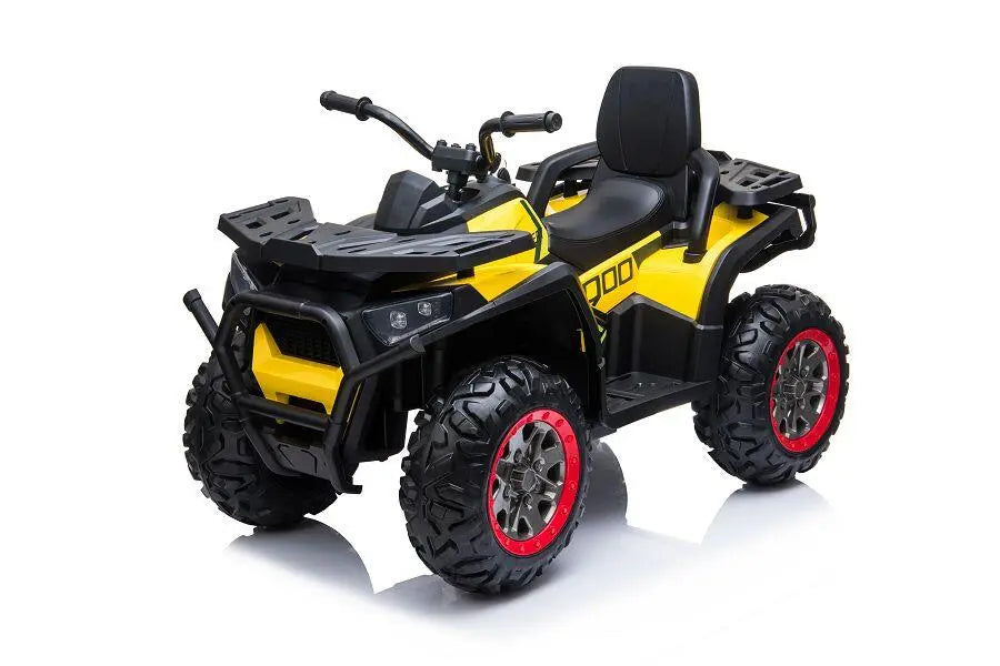 Kinder Elektroauto SUV Buggy 2-Sitzer in Gelb - 4x 24V, Musik, LED, EVA, Stoßdämpfer,