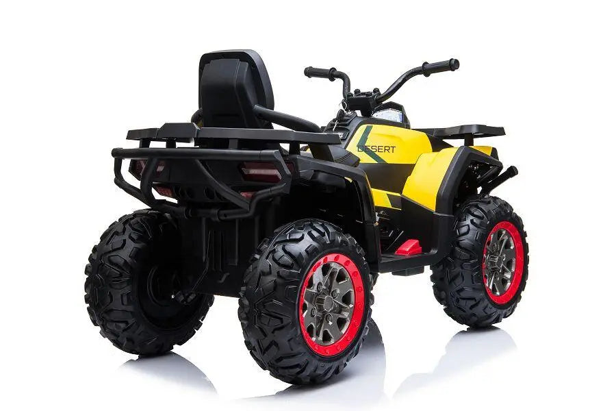 Kinder Elektroauto SUV Buggy 2-Sitzer in Gelb - 4x 24V, Musik, LED, EVA, Stoßdämpfer,