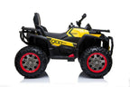 Kinder Elektroauto SUV Buggy 2-Sitzer in Gelb - 4x 24V, Musik, LED, EVA, Stoßdämpfer,