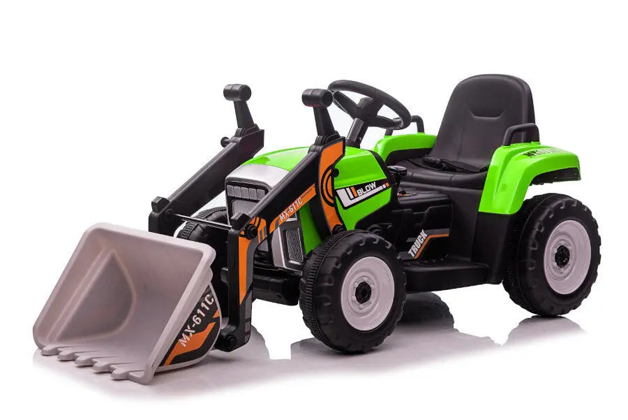 Kinder Elektro Auto Bagger mit Fernbedienung – 12V Traktor, 5kmh, MP3, Bluetooth