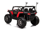 Kinderfahrzeug Elektro Auto Buggy 999  – 2-Sitzer, 4 Motoren, Fernsteuerung, Allrad, Leder, EVA