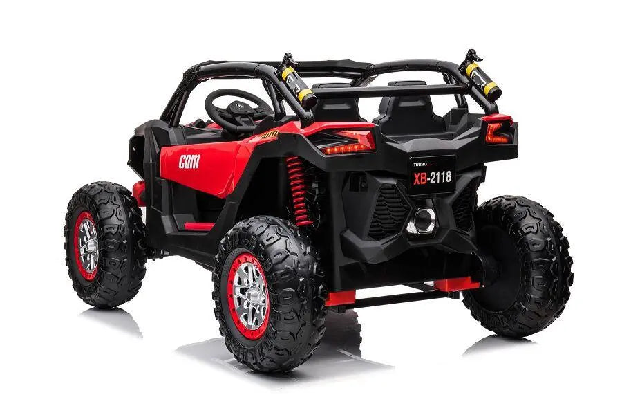 Kinder Elektrofahrzeug Buggy - 24V, Allrad, 2-Sitzer, Ledersitz & EVA inkl. Fernbedienung