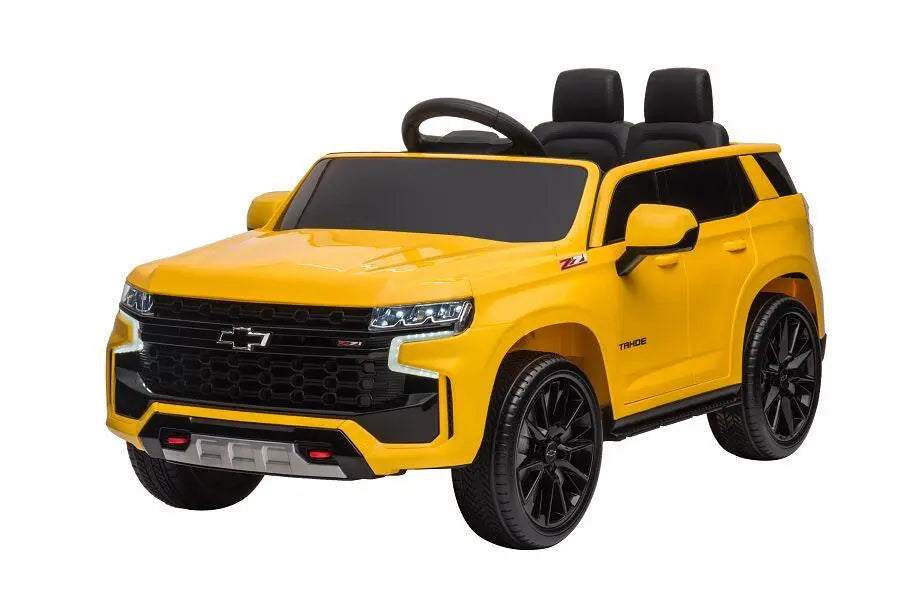 Chevrolet Tahoe Kinder Elektrofahrzeug – lizenziert mit 2 Motoren, Fernbedienung, MP3, Leder, EVA