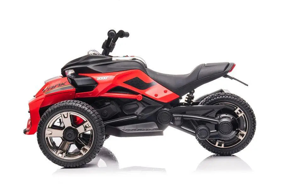 Kinder Elektro Motorrad 2x12V – 6km/h , Bluetooth, MP3, Leder, LED, Stoßdämpfer