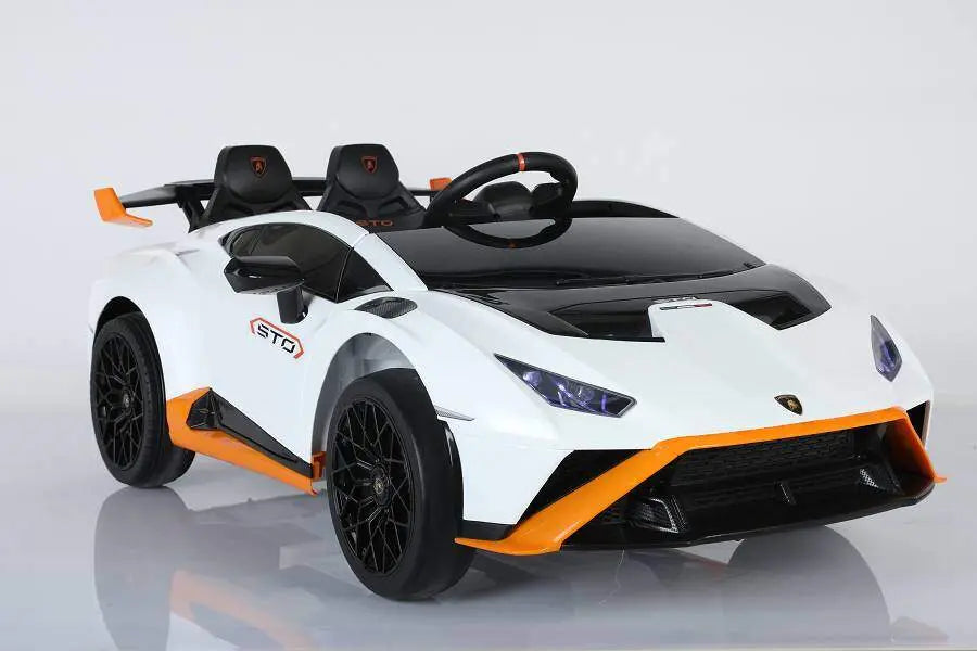 Lamborghini Huracan STO Kinder Elektroauto - Lizenziert, 10km/h, Leder & RC