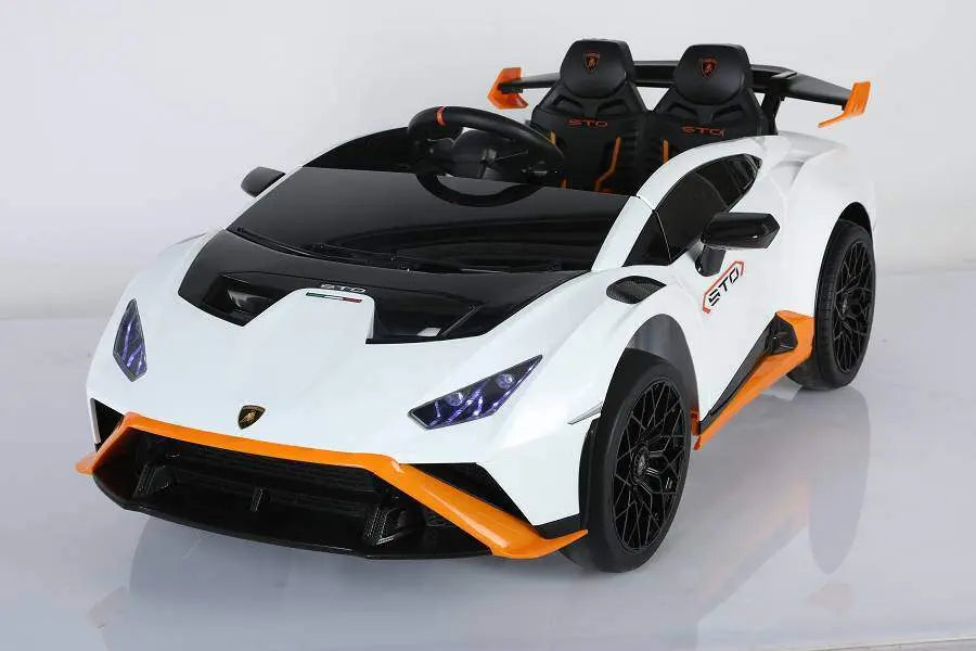 Lamborghini Huracan STO Kinder Elektroauto - Lizenziert, 10km/h, Leder & RC