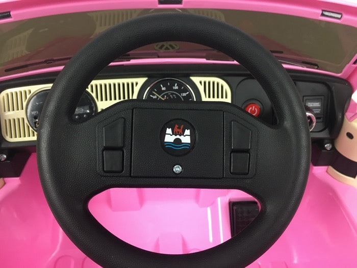 VW Käfer Beetle Classic Oldtimer Kinder Elektroauto - Lizenziert mit Vollgummireifen, MP3, Fernbedienung