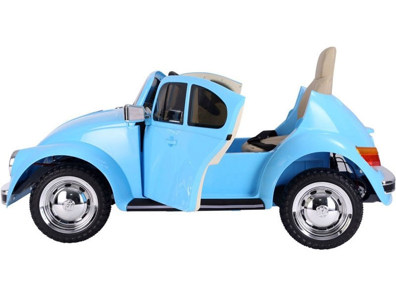 VW Käfer Beetle Classic Oldtimer Kinder Elektroauto - Lizenziert mit Vollgummireifen, MP3, Fernbedienung