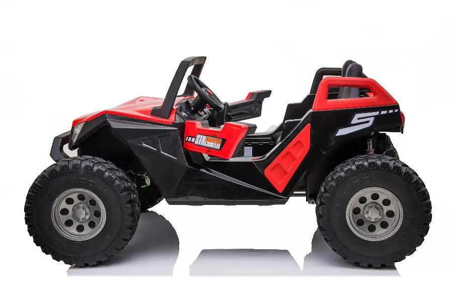 Kinder Elektro Buggy 928 in Rot - 2x12V, Allrad, 2-Sitzer, Ledersitz & EVA inkl. Fernbedienung
