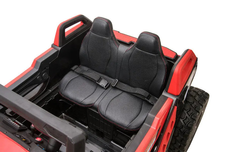 Kinder Elektro Buggy 928 in Rot - 2x12V, Allrad, 2-Sitzer, Ledersitz & EVA inkl. Fernbedienung