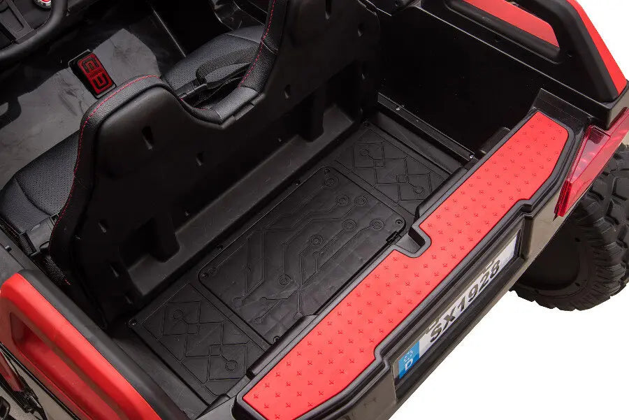 Kinder Elektro Buggy 928 in Rot - 2x12V, Allrad, 2-Sitzer, Ledersitz & EVA inkl. Fernbedienung