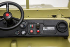 Jeep Kinder Elektroauto - 3 Sitzer mit 12V14Ah 4 Motoren, MP3 Ledersitz Fernbedienung EVA Allrad