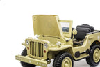 Jeep Kinder Elektroauto - 3 Sitzer mit 12V14Ah 4 Motoren, MP3 Ledersitz Fernbedienung EVA Allrad