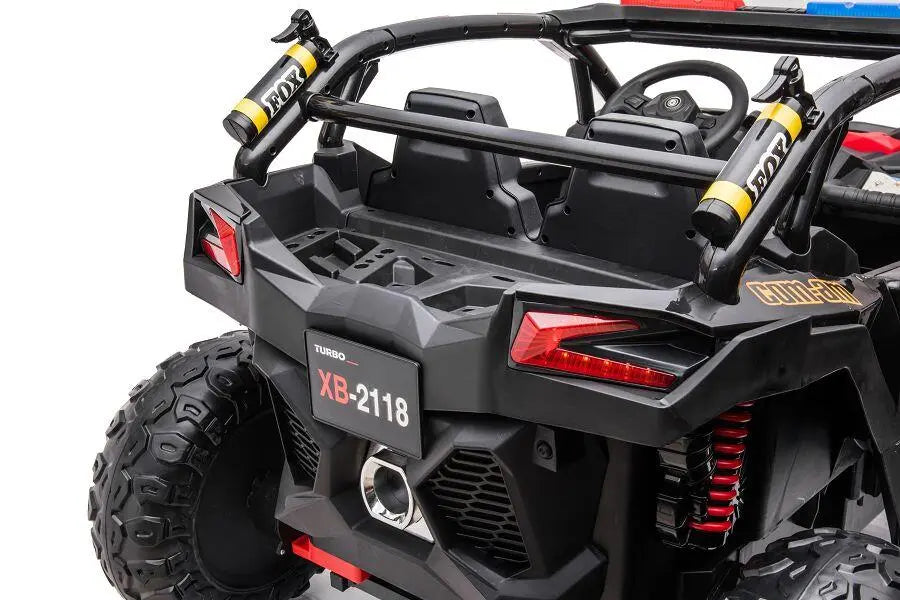 Elektro Kinder Offroad Buggy Fahrzeug 4x 24V - 2-Sitzer, Leder, 10kmh MP3, Bluetooth mit Fernbedienung