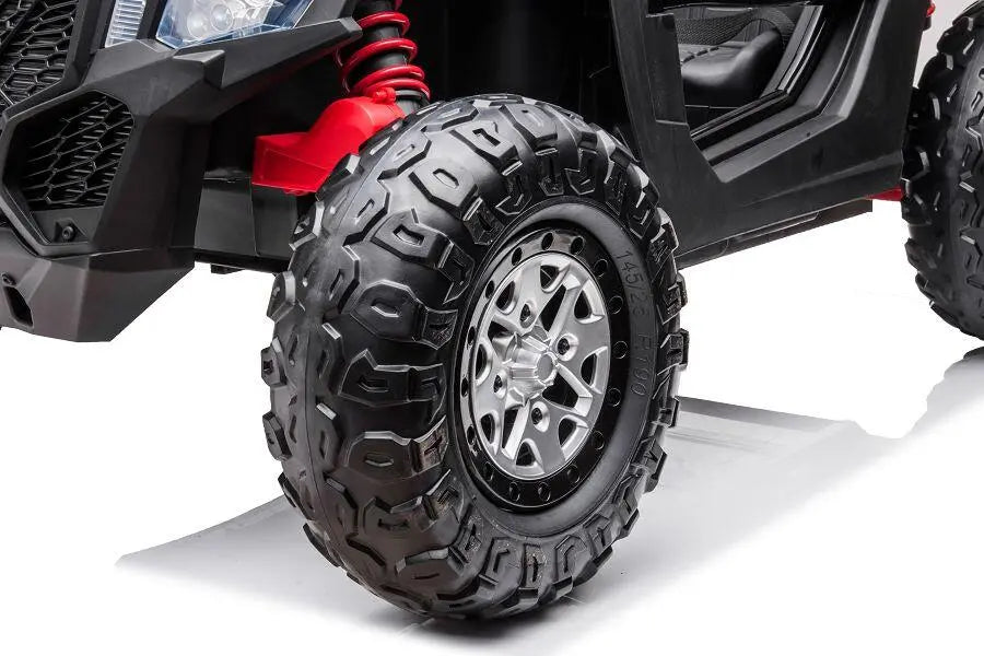 Elektro Kinder Offroad Buggy Fahrzeug 4x 24V - 2-Sitzer, Leder, 10kmh MP3, Bluetooth mit Fernbedienung
