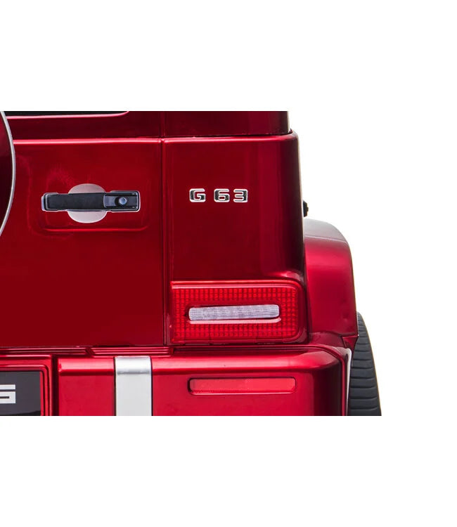 Mercedes G63 AMG Kinder Elektroauto mit Lithium Akku – lizenziert, Leder, EVA, Fernbedienung, MP3, Stoßdämpfer