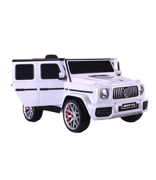 Mercedes G63 AMG Kinder Elektroauto mit Lithium Akku – lizenziert, Leder, EVA, Fernbedienung, MP3, Stoßdämpfer