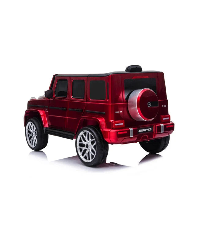 Mercedes G63 AMG Kinder Elektroauto mit Lithium Akku – lizenziert, Leder, EVA, Fernbedienung, MP3, Stoßdämpfer