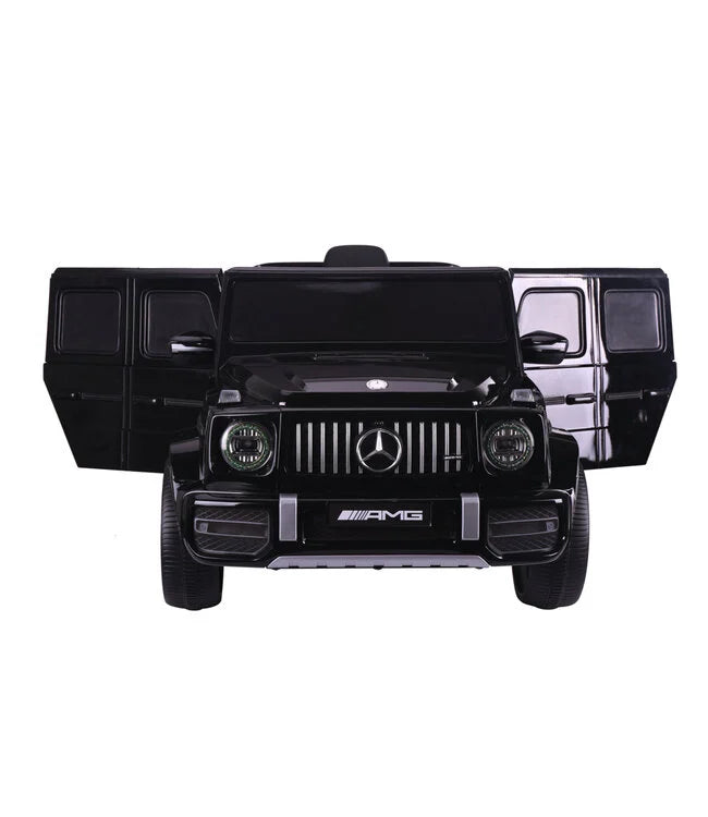 Mercedes G63 AMG Kinder Elektroauto mit Lithium Akku – lizenziert, Leder, EVA, Fernbedienung, MP3, Stoßdämpfer
