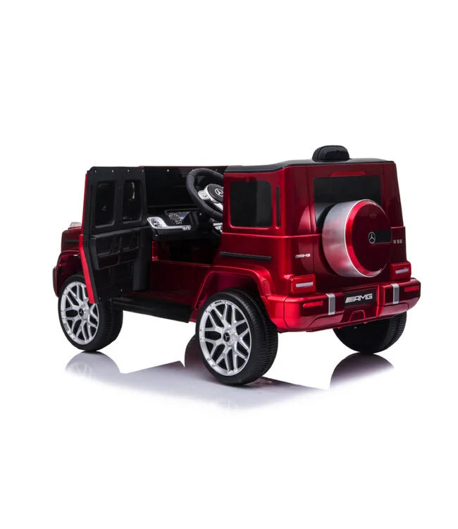 Mercedes G63 AMG Kinder Elektroauto mit Lithium Akku – lizenziert, Leder, EVA, Fernbedienung, MP3, Stoßdämpfer
