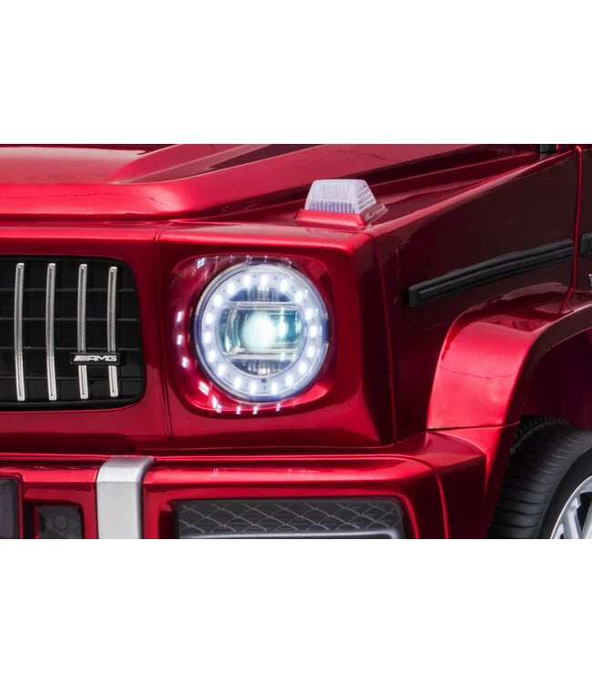 Mercedes G63 AMG Kinder Elektroauto mit Lithium Akku – lizenziert, Leder, EVA, Fernbedienung, MP3, Stoßdämpfer