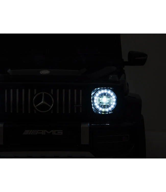 Mercedes G63 AMG Kinder Elektroauto mit Lithium Akku – lizenziert, Leder, EVA, Fernbedienung, MP3, Stoßdämpfer