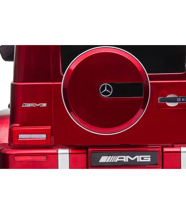 Mercedes G63 AMG Kinder Elektroauto mit Lithium Akku – lizenziert, Leder, EVA, Fernbedienung, MP3, Stoßdämpfer