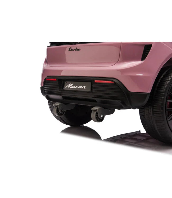 Porsche Macan Turbo Kinder Elektroauto mit Lithium Akku – Lizenziert, Ledersitz, Bluetooth, Fernbedienung, EVA,