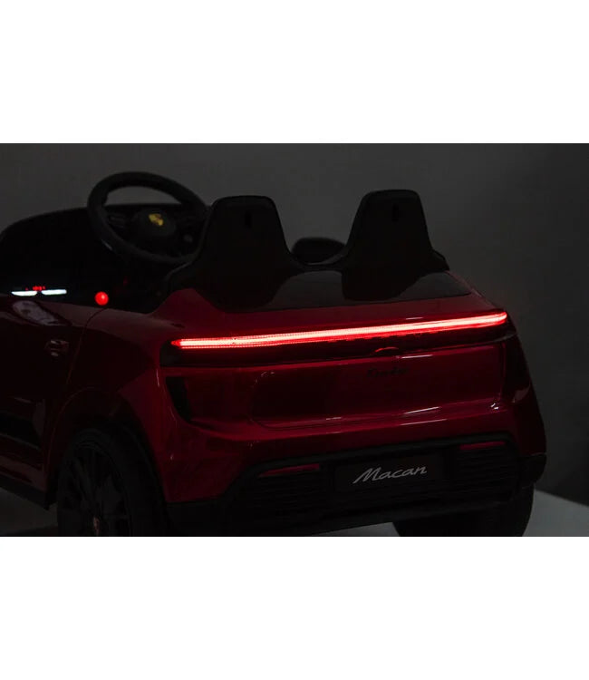 Porsche Macan Turbo Kinder Elektroauto mit Lithium Akku – Lizenziert, Ledersitz, Bluetooth, Fernbedienung, EVA,