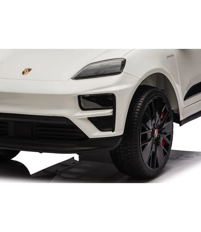 Porsche Macan Turbo Kinder Elektroauto mit Lithium Akku – Lizenziert, Ledersitz, Bluetooth, Fernbedienung, EVA,